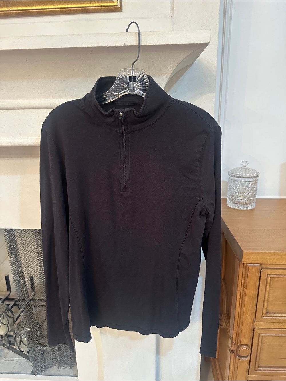 Women’s Black Quarter-Zip Pullover Sweater